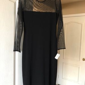 Norma Kamali Long-sleeve MIdi Black Dress